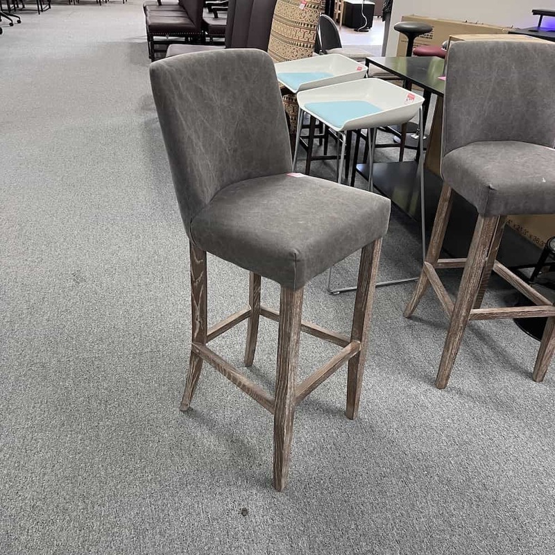 Taupe and Grey Distressed Bar Height Stool Office Furniture Liquidations