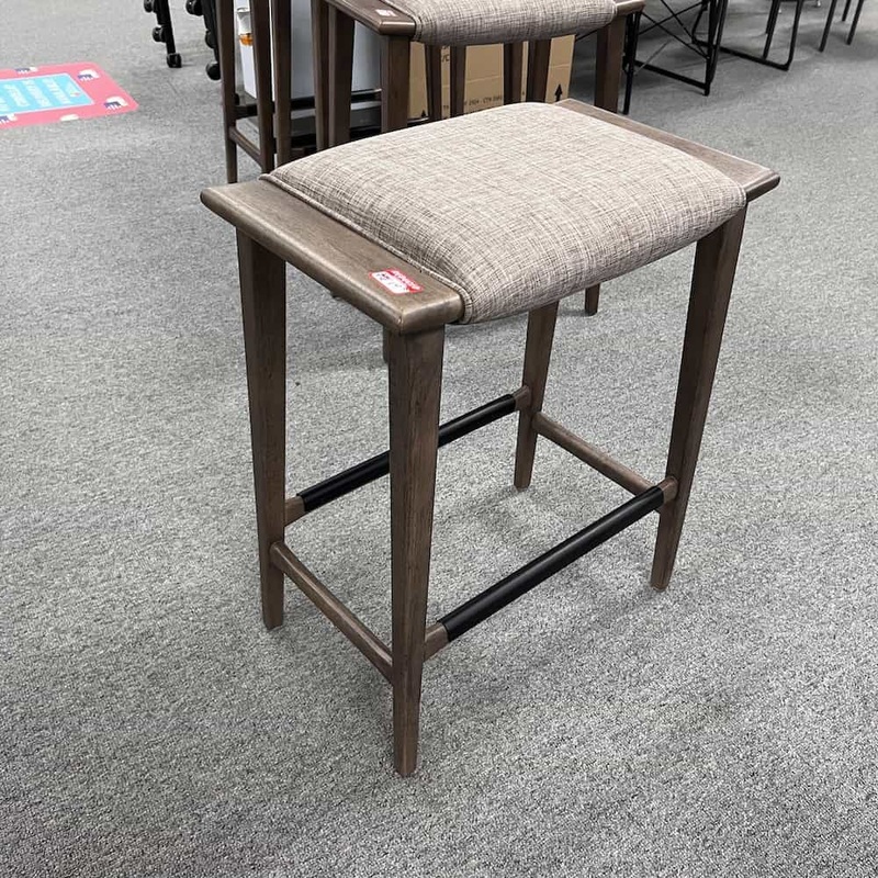 Walnut and Brown Counter Height Barstool Office Furniture Liquidations