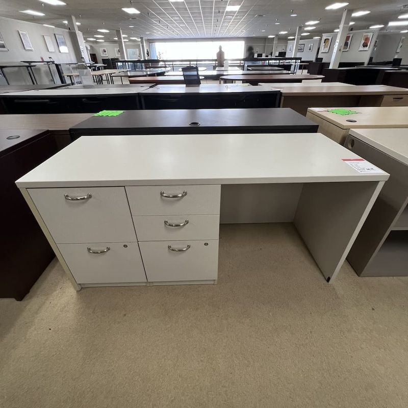 60″ x 24″ Steelcase Beige Laminate Credenza Desk with Multi File Office Furniture Liquidations