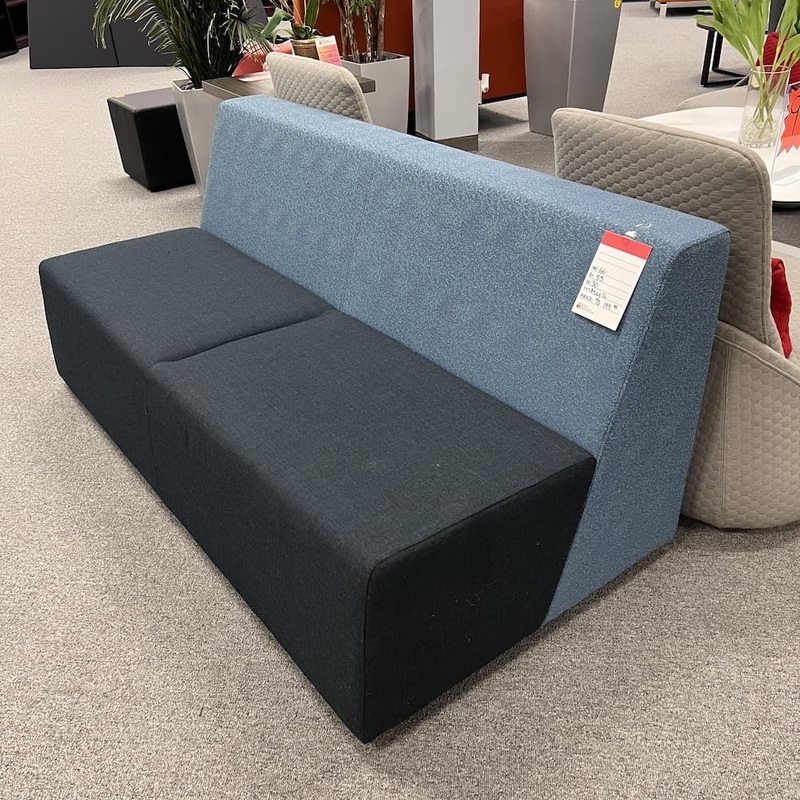 66″ x 33″ Steelcase Turnstone Campfire Navy and Blue Lounge Sofa Bench Office Furniture Liquidations