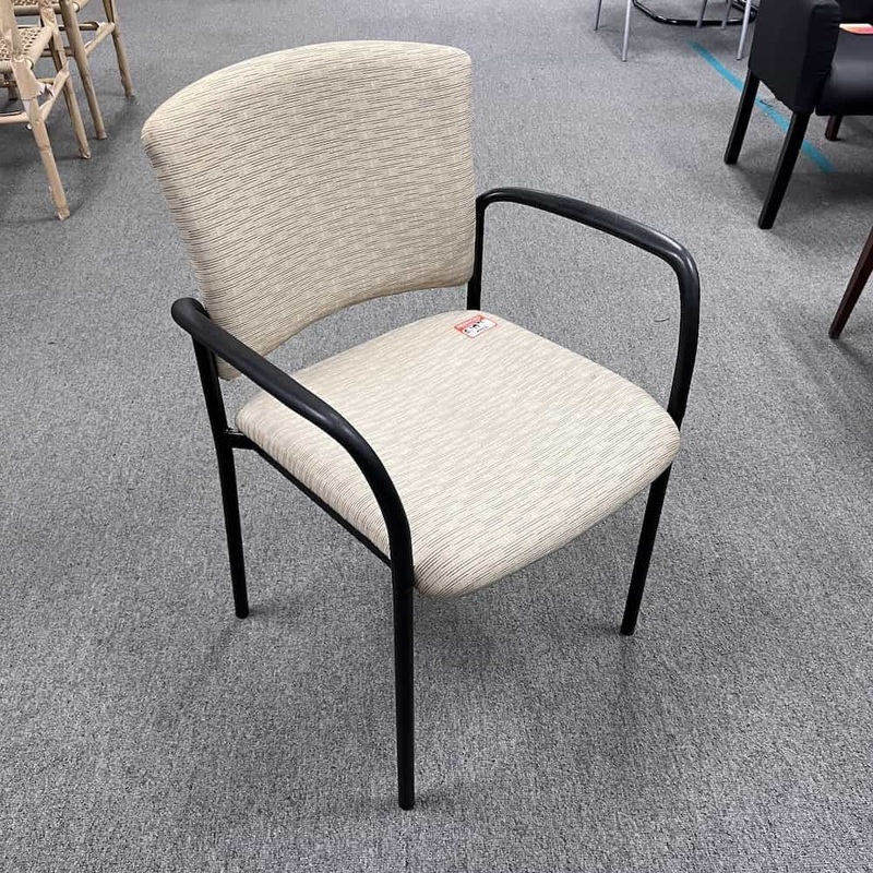 Source International Source Seating Convex Staxx Beige and Black Stacking Chair Office Furniture Liquidations