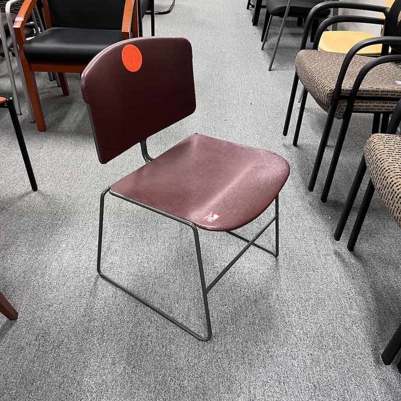 Steelcase Burgundy and Grey Stacking Chairs Office Furniture Liquidations