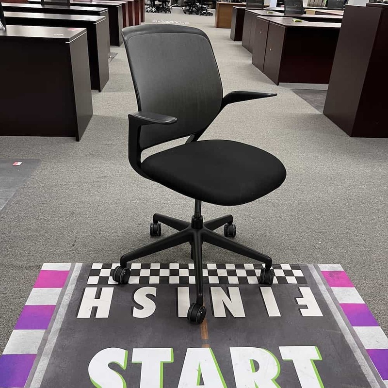 Steelcase Cobi Black and Grey Office Chair Office Furniture Liquidations