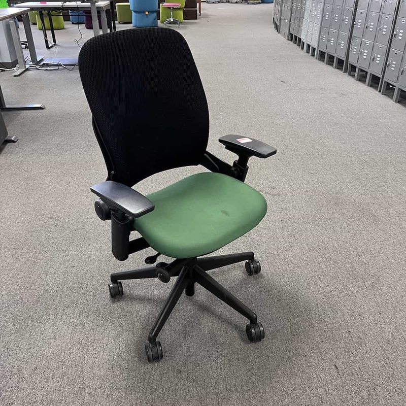 Steelcase Green and Black Leap V2 Task Office Chair
