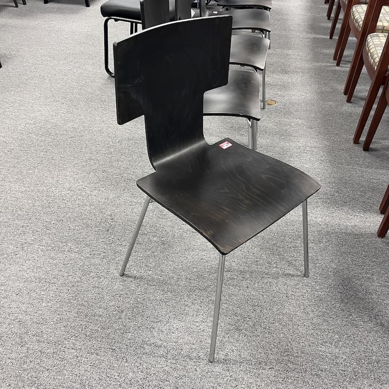 Espresso Wood Square Stacking Chair Office Furniture Liquidations
