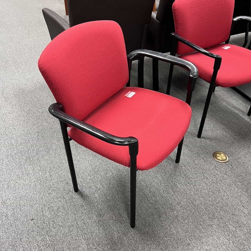 Hon Red and Black Stacking Chair Office Furniture Liquidations