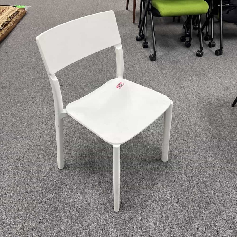 Ikea White JANINGE Modern Stacking Chair Office Furniture Liquidations