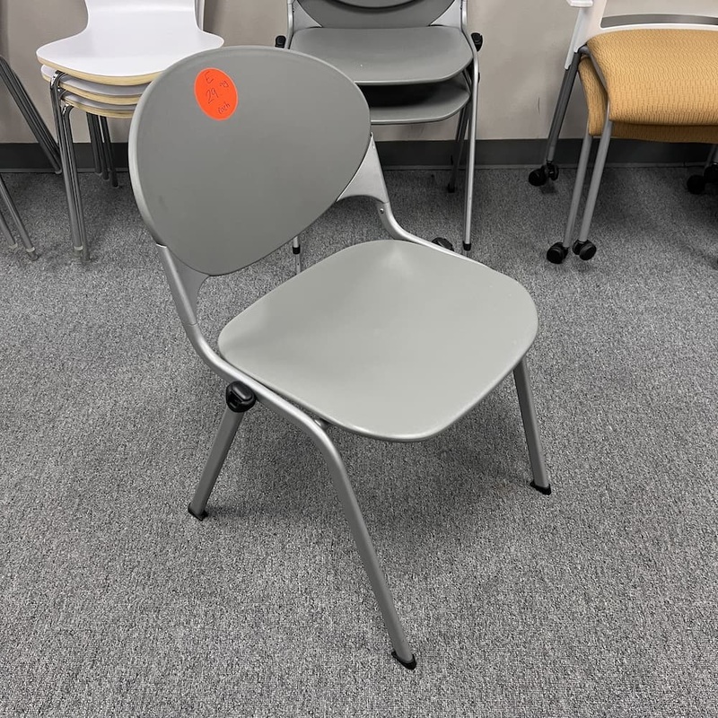 National Furniture Grey Cinch Stacking Chair Office Furniture Liquidations