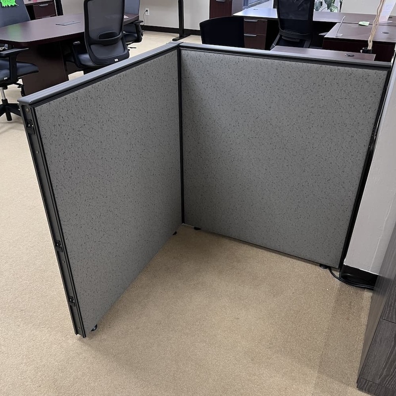Set of 2 42″ H x 36″ W Office Source Corporate Grey Office Panel Divider – Solid Fabric Office Furniture Liquidations