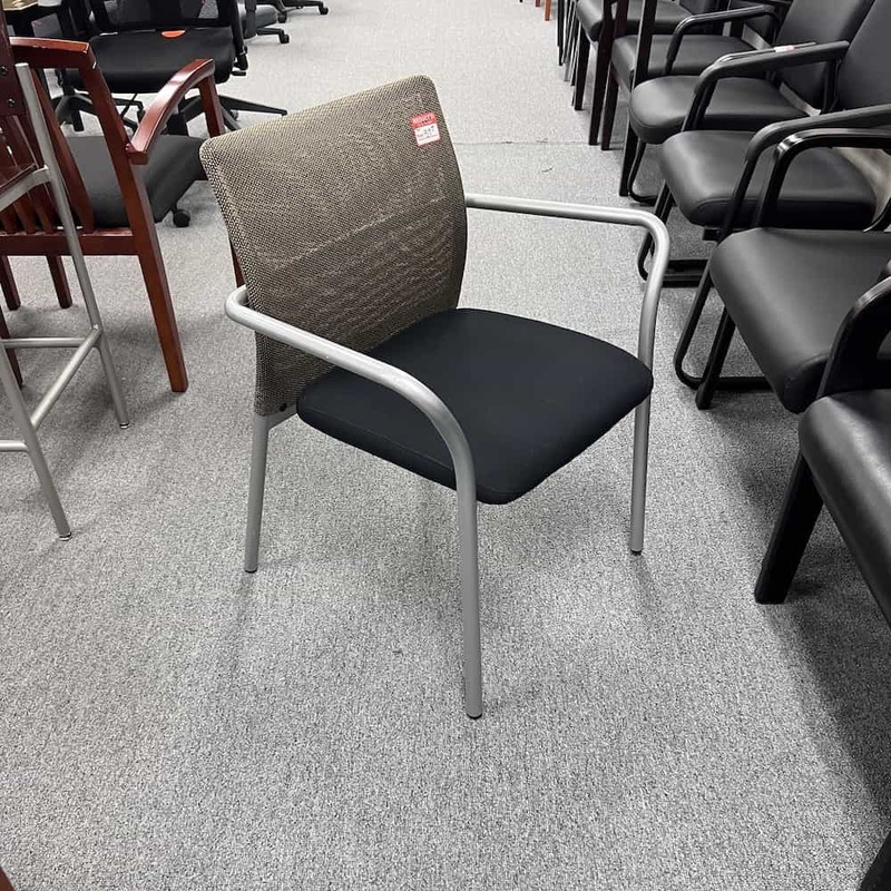 Steelcase Jersey Gold and Black Mesh Back Stacking Chair Office Furniture Liquidations