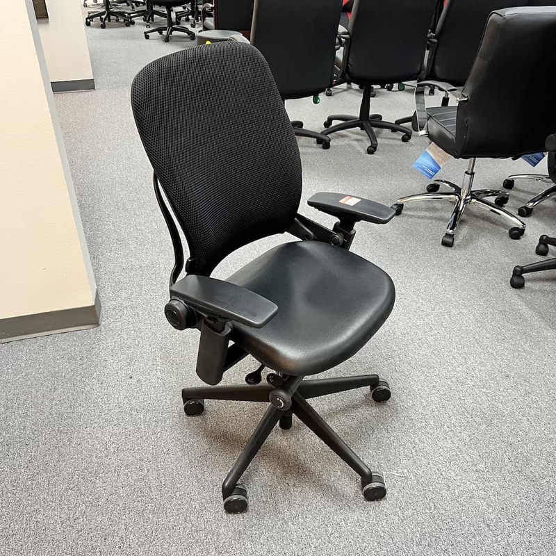 Steelcase Leap V2 Black Brisa Task Chair Office Furniture Liquidations San Antonio Texas