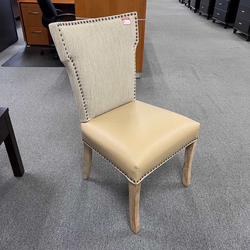 Tan Two Tone Rivet Accent Chair Office Furniture Liquidations