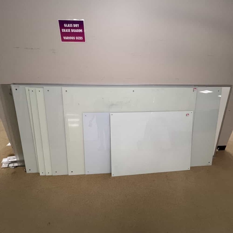 Various – White Glass Dry Erase Boards Office Furniture Liquidations