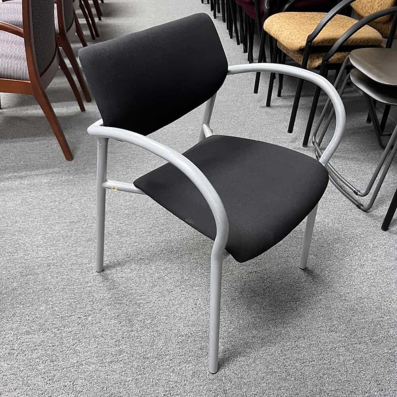 Keilhauer Also Black And Grey Stacking Chair Office Furniture Liquidations