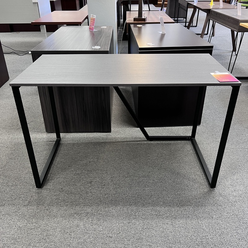 New – 48″ Wide Grey and Black Metal Writing Desk, Various Colors Office Furniture Liquidations