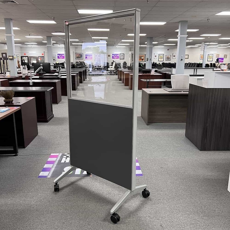 New Closeout – 36″ W or 48″ W Grey Rolling Panel Dividers Office Furniture Liquidations