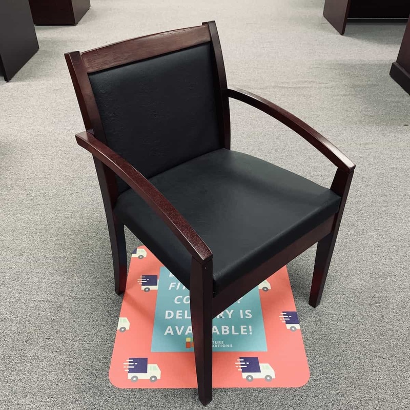 New – Truman 1 Wood & Vinyl Guest Chair, Various Finishes Office Furniture Liquidations