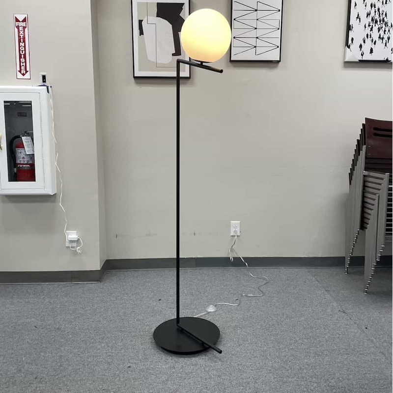 Black and White Globe Modern Floor Lamp Office Furniture Liquidations
