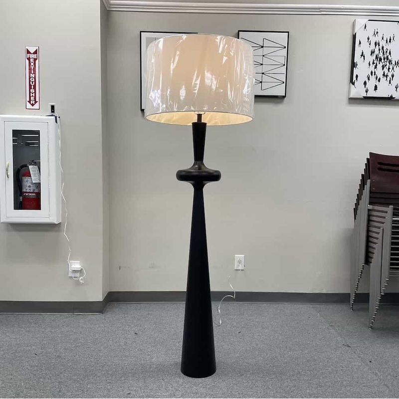 Black and White Spindle Modern Floor Lamp Office Furniture Liquidations