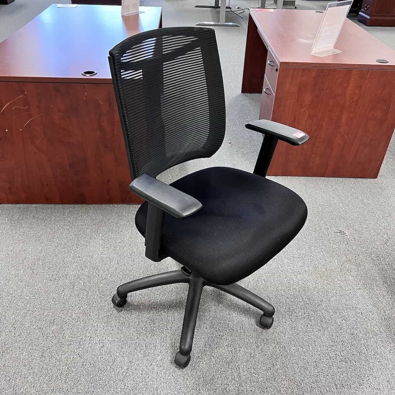 Black Mesh Back T-frame Task Chair Office Furniture Liquidations