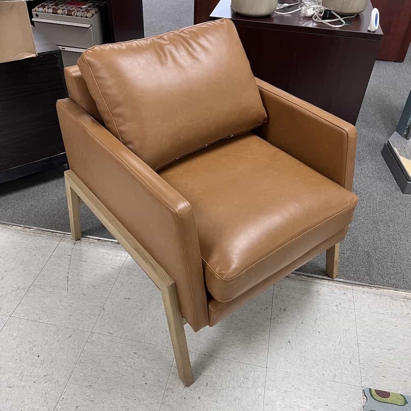 Camel Brown Contemporary Club Chair Office Furniture Liquidations