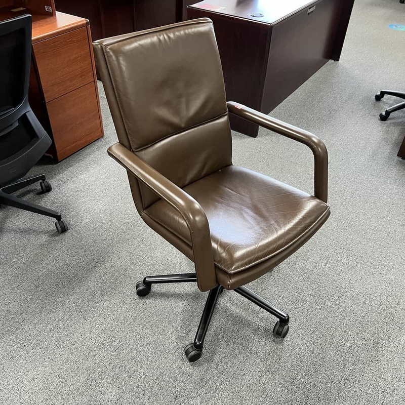Chocolate/Black Leather Keilhauer Elite Conference Chair Office Furniture Liquidations