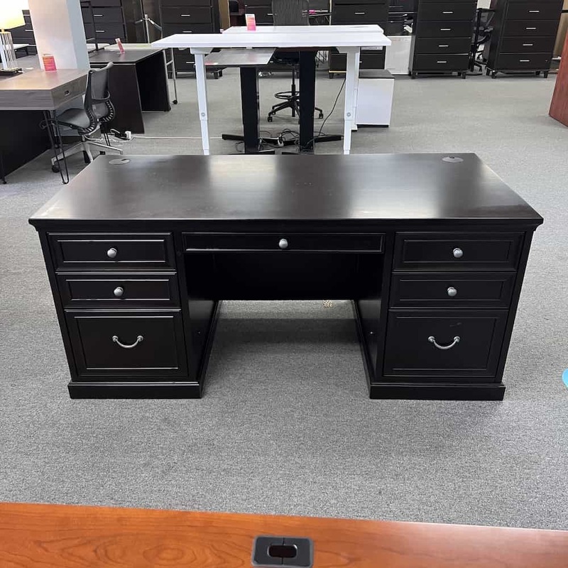 Closeout! New – 68″ Martin Espresso Executive Markle Luxury Desk Office Furniture Liquidations