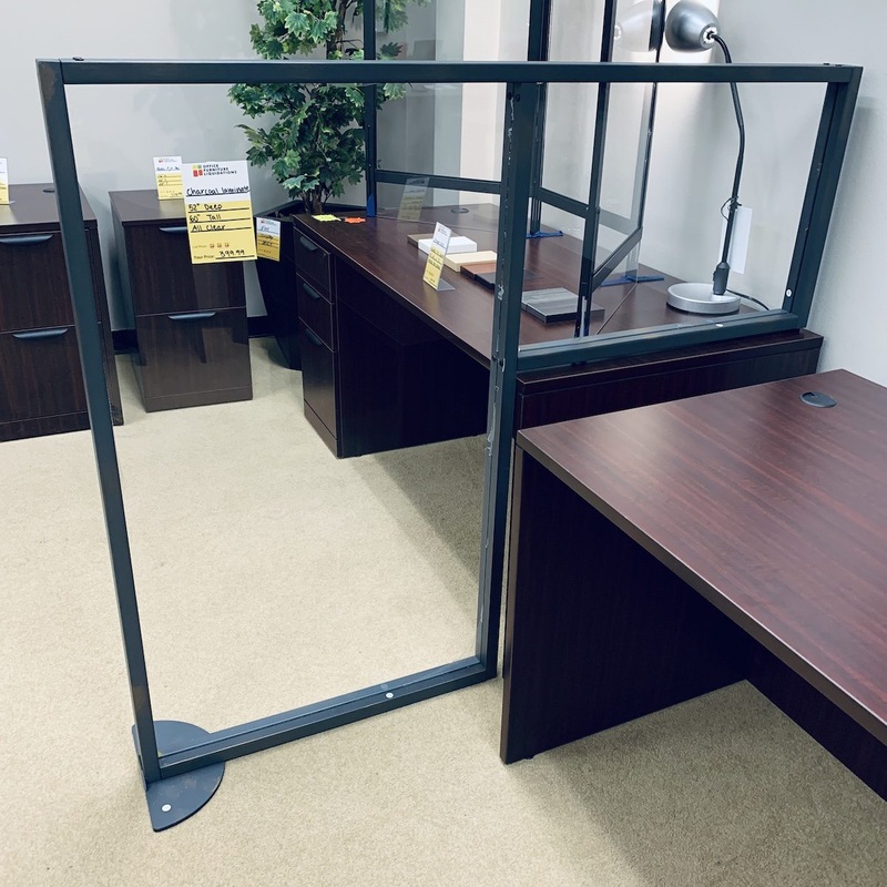 CLOSEOUT Office Source Corporate Grey Panel Dividers  Clear Acrylic Germ Shields Office Furniture Liquidations