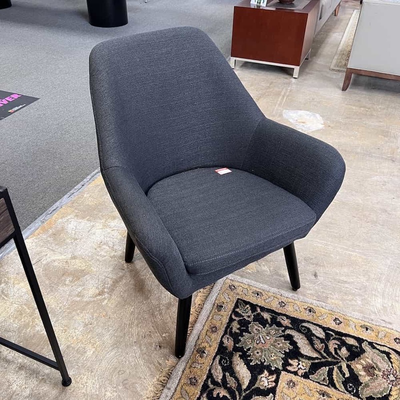 Dark Grey Mid-Century Modern Accent Chair Office Furniture Liquidations