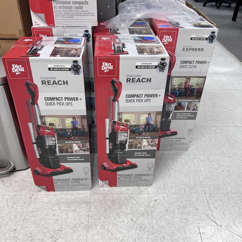 DirtDevil Red Endura Reach Compact Upright Vacuum Cleaner – in a Box Office Furniture Liquidations