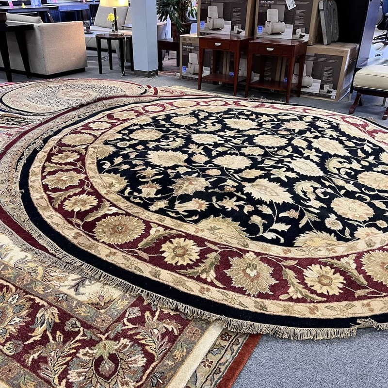 Extra-Large Round New Zealand Hand Tufted Wool Rugs, Various Styles Office Furniture Liquidations