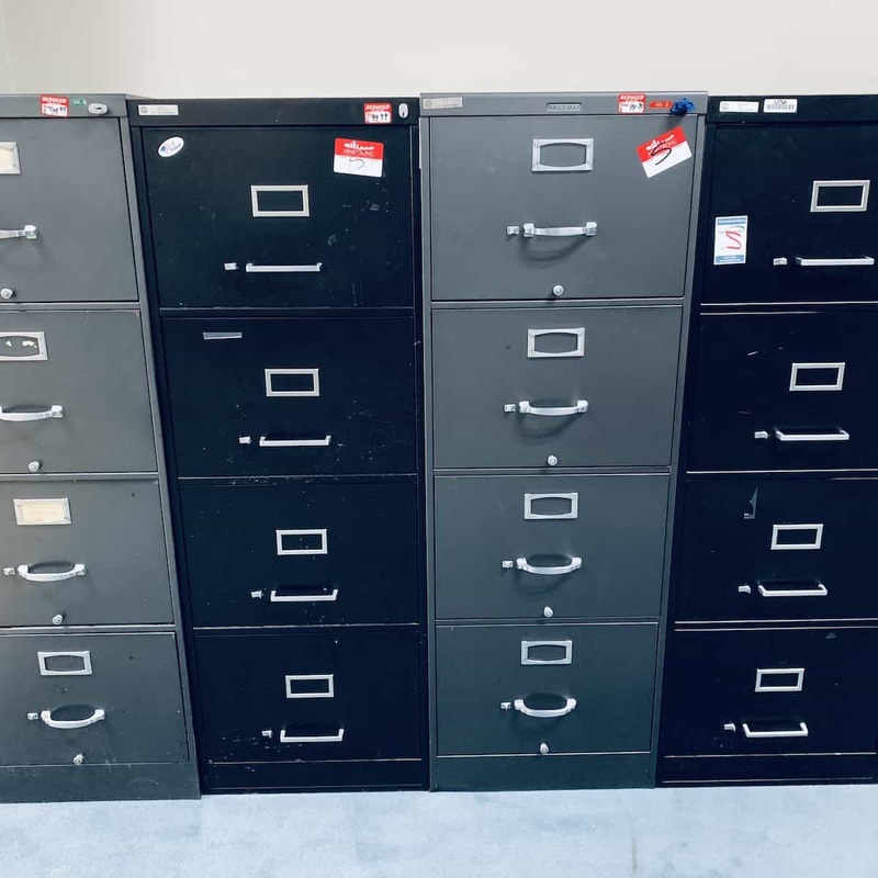 Gently Used – Legal/Letter Vertical Metal 4 Drawer Cabinets – Various Colors Office Furniture Liquidations