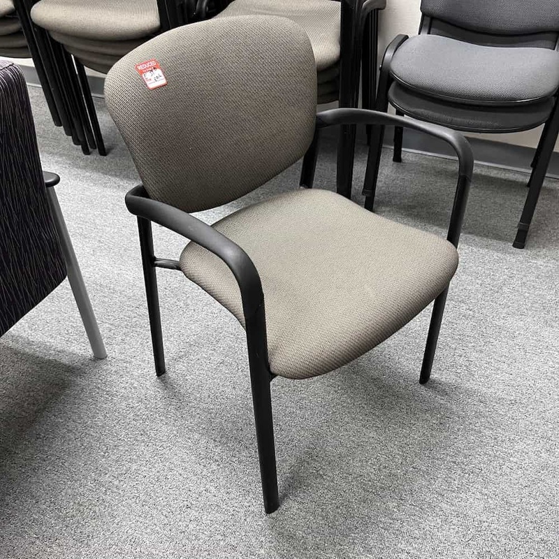 Gold and Black Haworth Improv Stacking Chair Office Furniture Liquidations