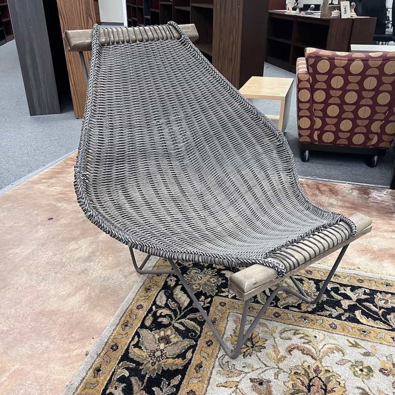 Grey Rustic Duyan Mid-Century Lounge Chair Office Furniture Liquidations