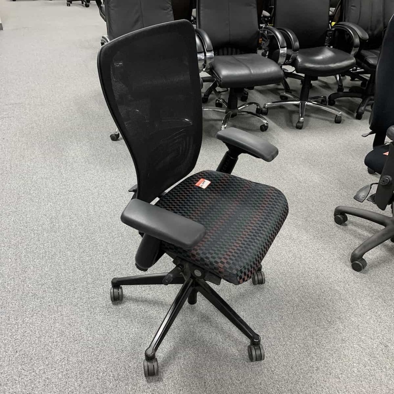 Haworth Zody Black and Multi-Color Task Chair – Mesh Back Office Furniture Liquidations