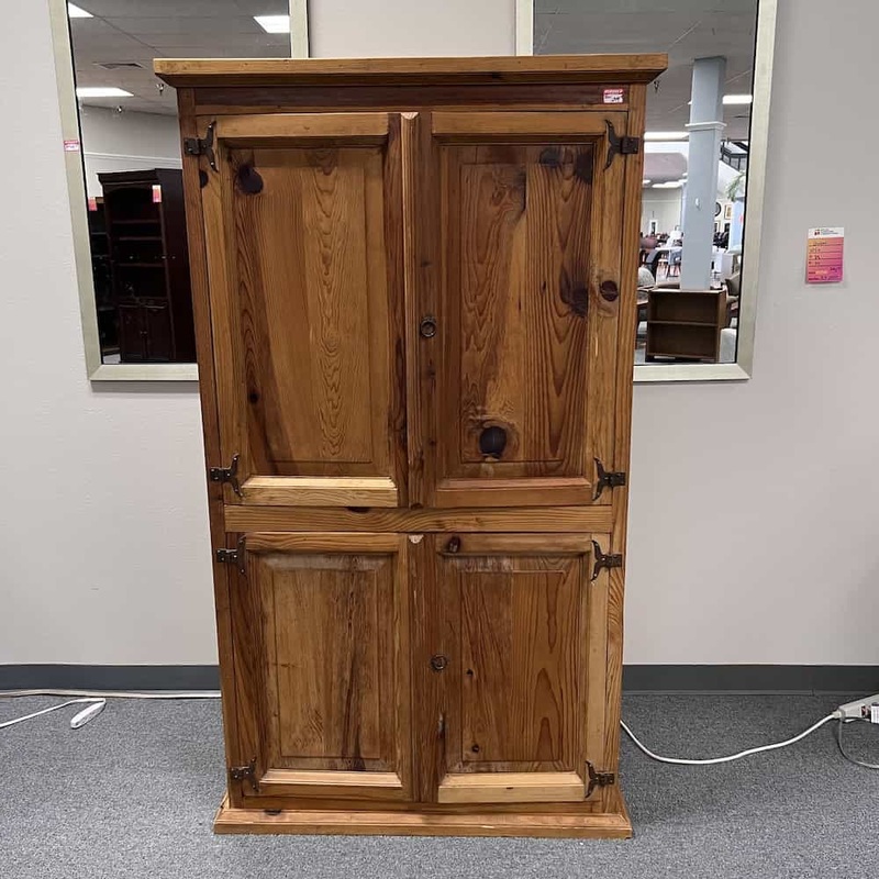72″ High Honey Western Rustic Storage Cabinet Office Furniture Liquidations