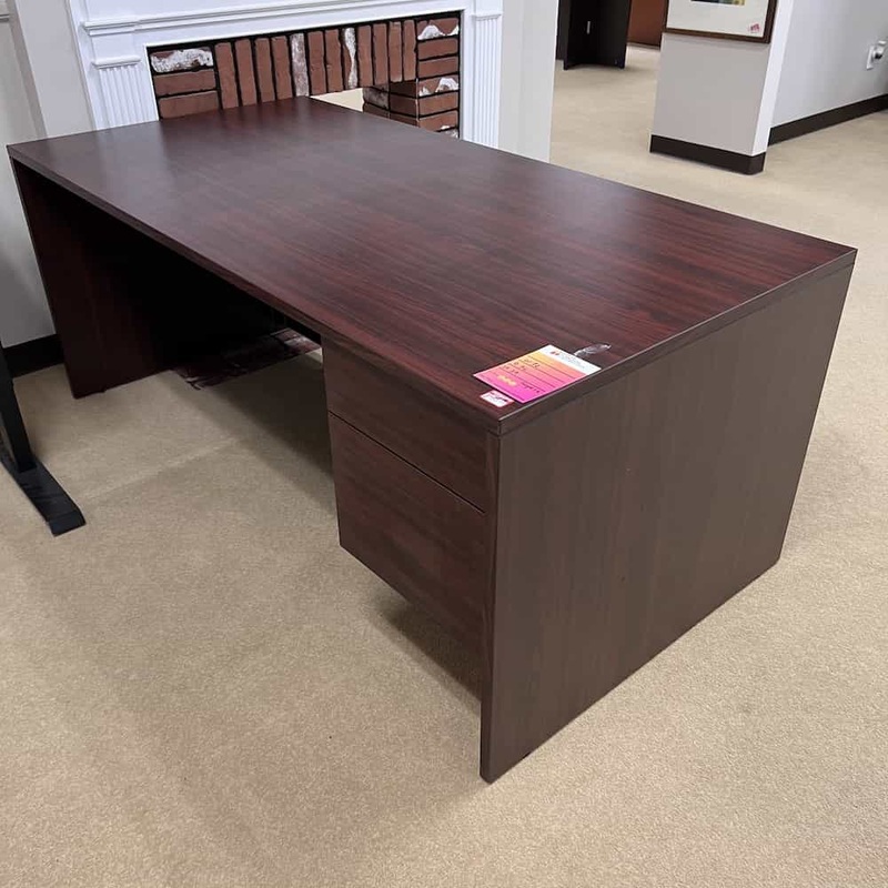 72″ Mahogany Desk with 1 Hanging File – Box/file Office Furniture Liquidations