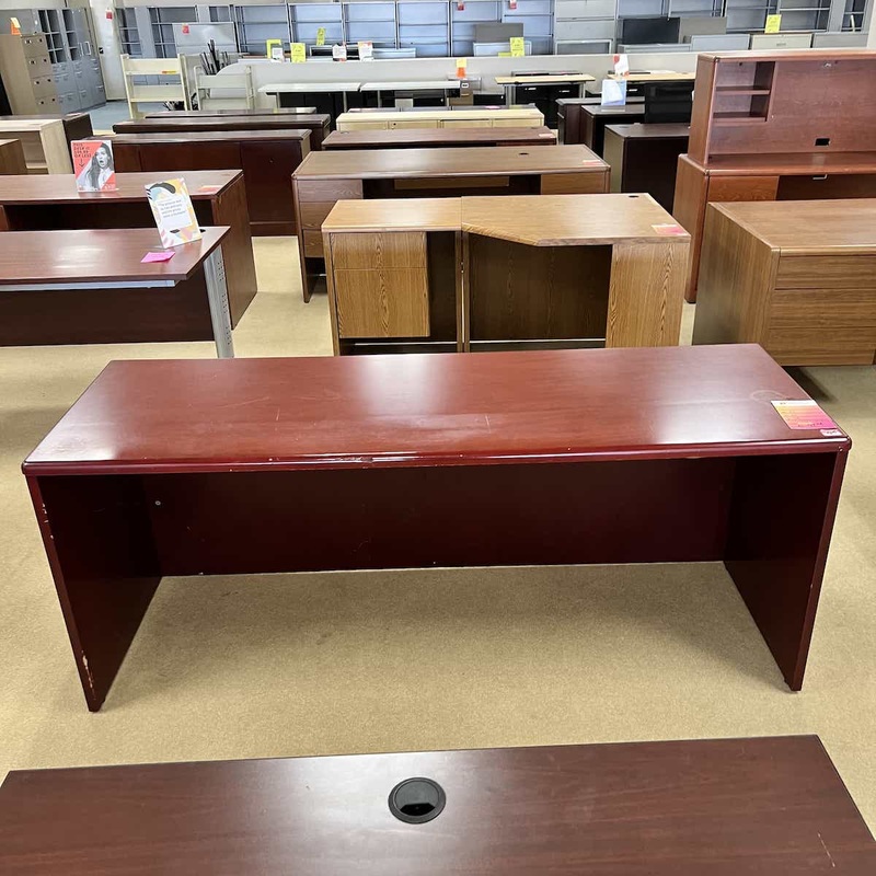 72″ Wide Cherry Desk Shell Office Furniture Liquidations