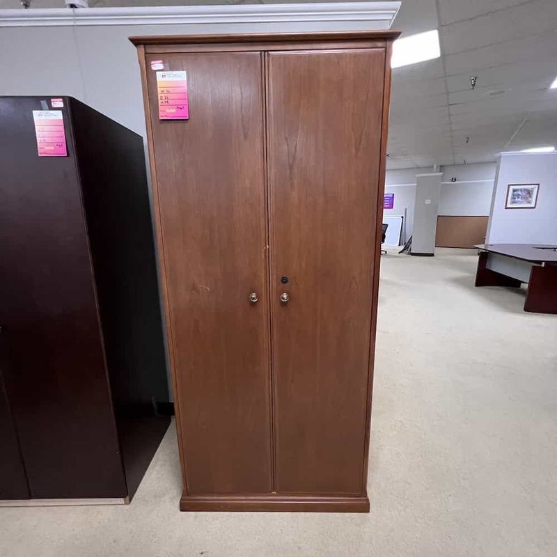 78″ Cherry Office Wardrobe Storage Cabinet Office Furniture Liquidations