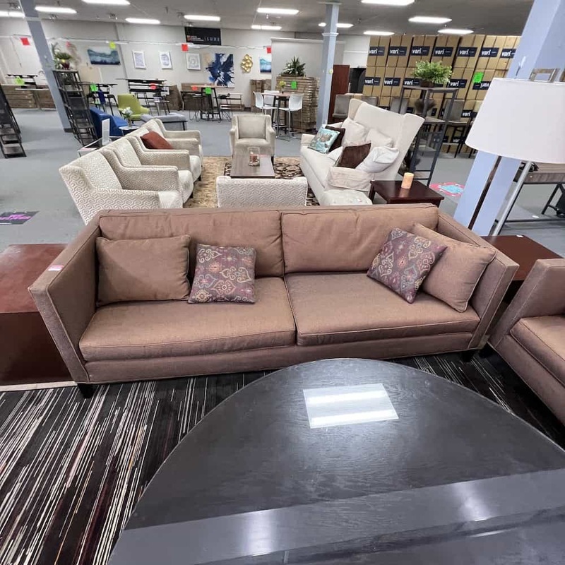 93″ Copper Brown Modern Sofa Couch Office Furniture Liquidations