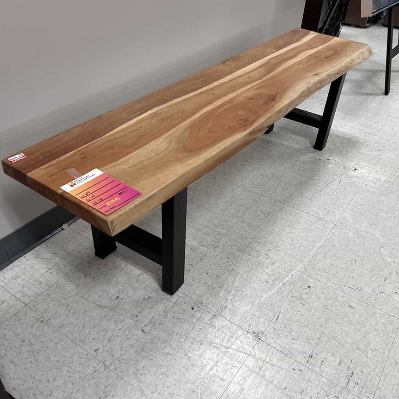 64″ At Home Coastal Modern Driftwood Bench Office Furniture Liquidations