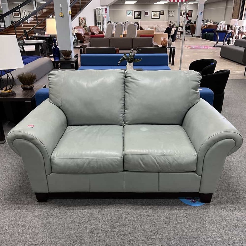 69″ Mint Green Plush Leather Loveseat Sofa Couch Office Furniture Liquidations
