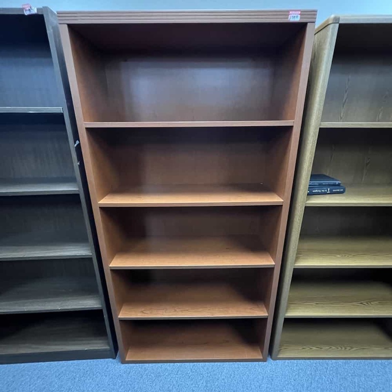 71″ High Hon Cherry Honey Bookcase – 4 Shelf Office Furniture Liquidations