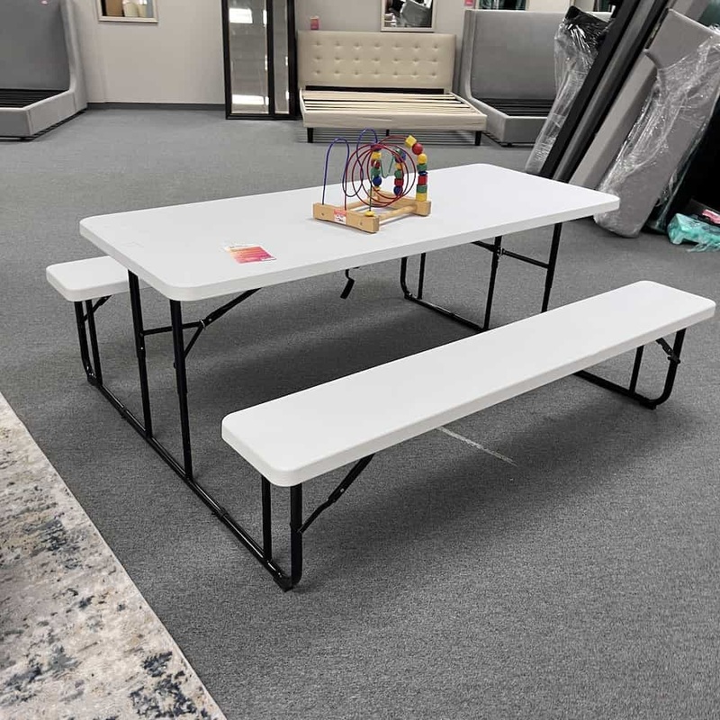 71″ White Iceberg Folding Picnic Table Office Furniture Liquidations