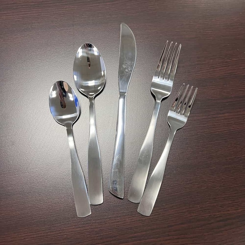 45 Piece Cambridge Madison Satin Mirror Flatware Set Office Furniture Liquidations