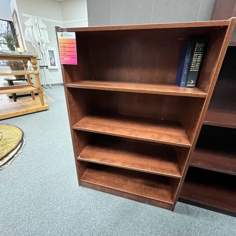 47″ High Cherry Bookcase – 3 Shelf Office Furniture Liquidations