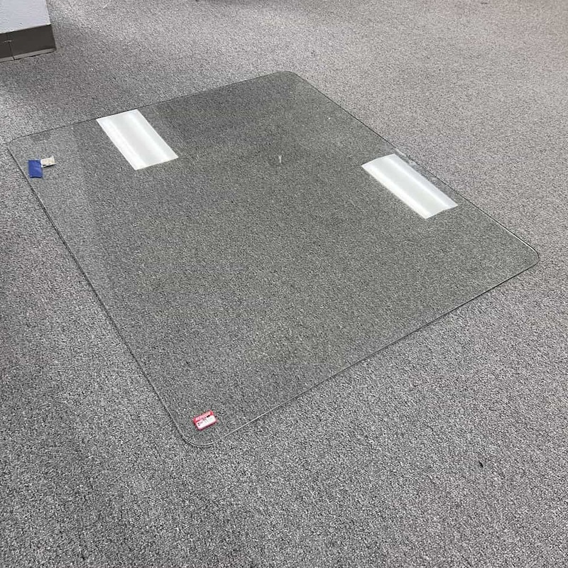 50″ x 44″ Clear Tempered Glass Chair Mat Office Furniture Liquidations