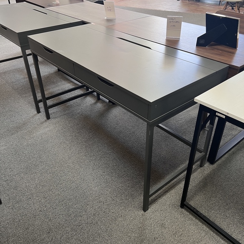52″ Grey Contemporary Writing Desk Office Furniture Liquidations