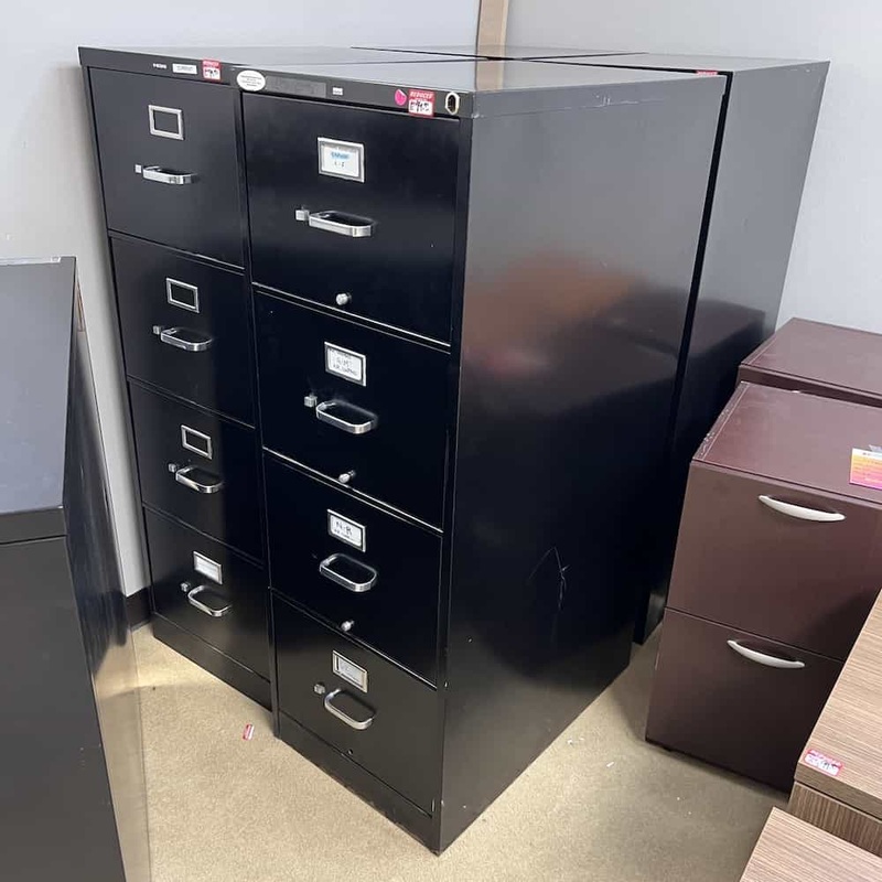 52″ High Black Vertical Legal 4 Drawer Metal File Cabinet Office Furniture Liquidations