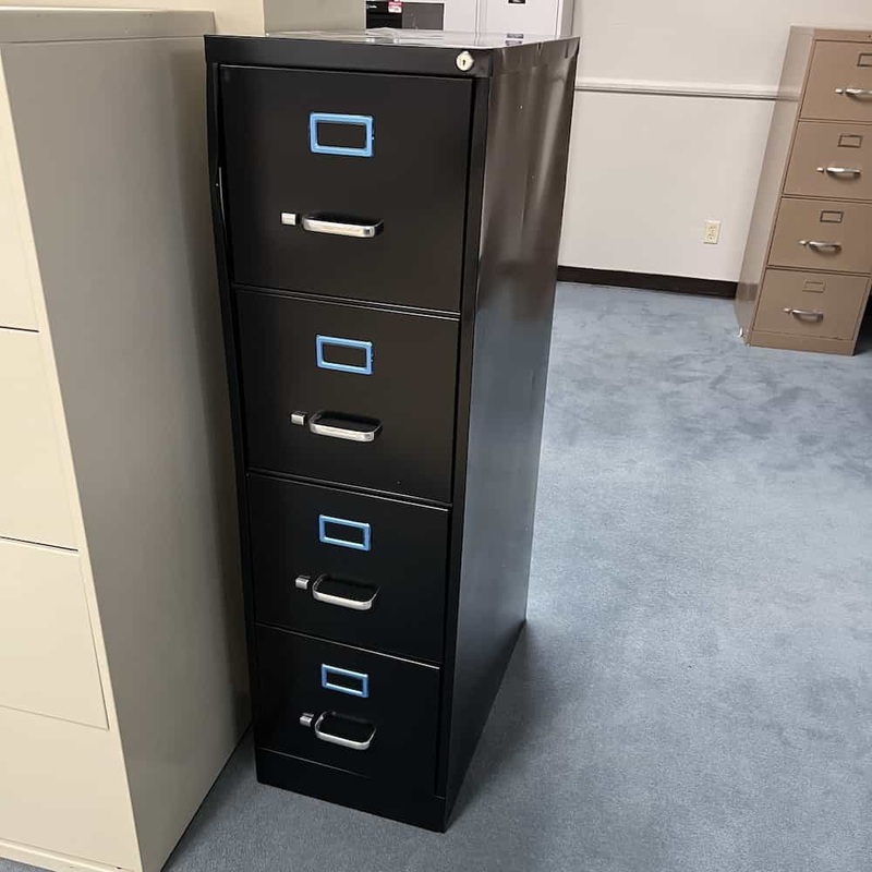 52″ High Legal Black Metal 4 Drawer Vertical File Office Furniture Liquidations